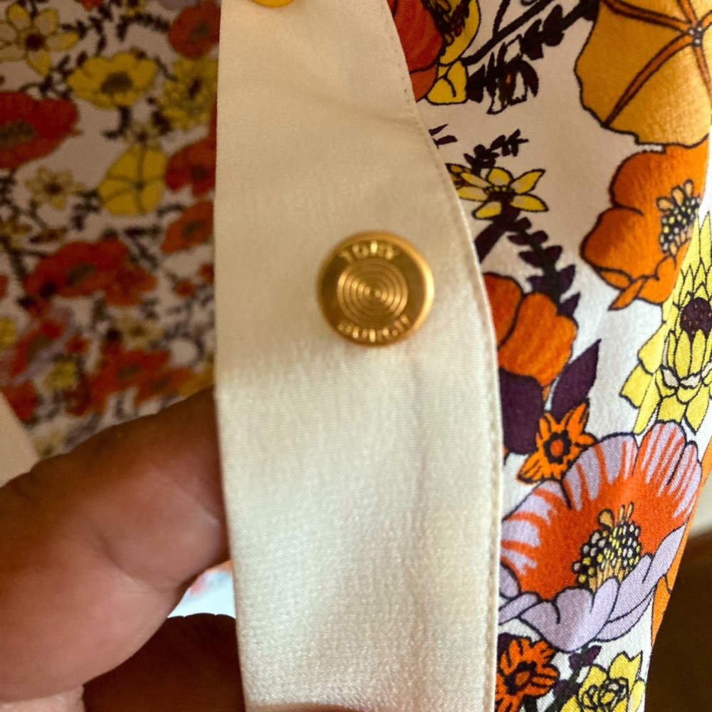 Tory Burch Patchwork Stud Shirt Size 2 - image 3